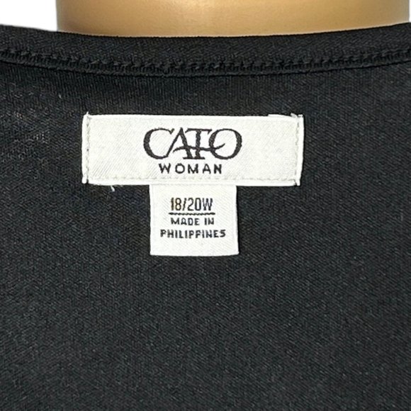 Cato Womens 18/20W‎ Navy Blue Lace Sleeveless Pullover Blouse Tank Top - Picture 7 of 9